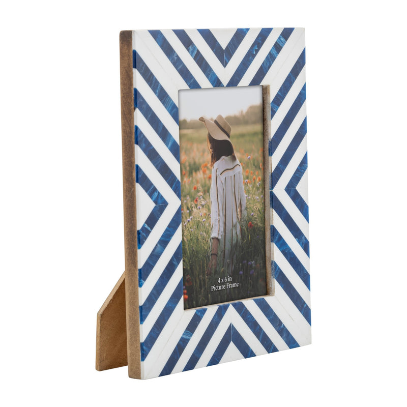 resin-4x6-striped-photo-frame-blue-2