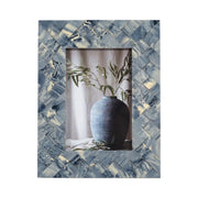 resin-4x6-woven-photo-frame-blue-ivory-1