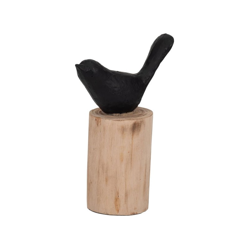 resin-9-bird-perched-on-log-black-brown-2