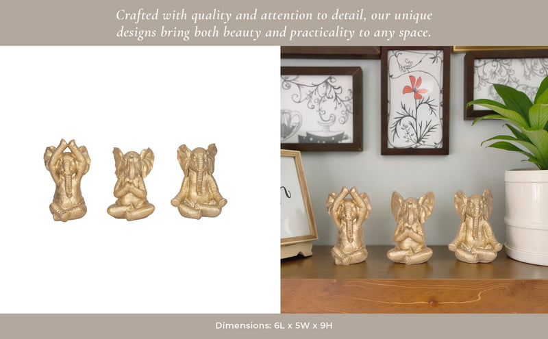 resin-s-3-8-h-yoga-elephants-gd-12