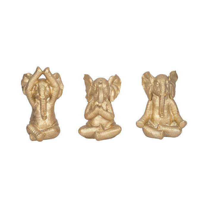 resin-s-3-8-h-yoga-elephants-gd-1