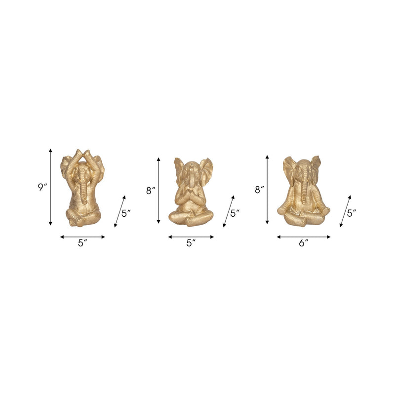 resin-s-3-8-h-yoga-elephants-gd-8