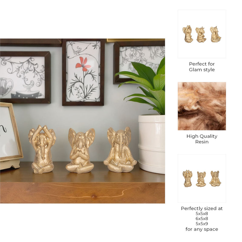 resin-s-3-8-h-yoga-elephants-gd-9