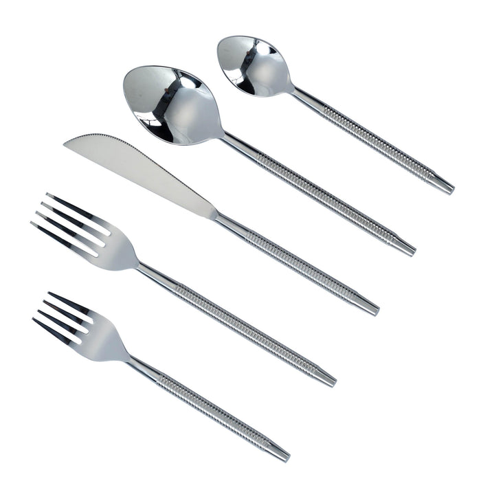 ribbed-silver-stainless-steel-flatware-set-of-5-pieces-service-for-1-2