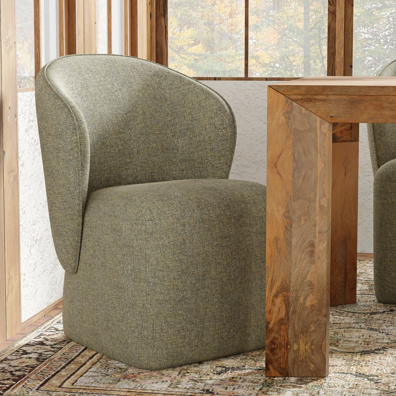 Parker House Crossings - Monaco Dining 86 In. Rectangular Dining Table With 4 Upholstered Chairs - DMON-5PC-86REC-DBGO-QMSG