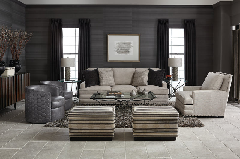 Merino Fabric Cocktail Ottoman
