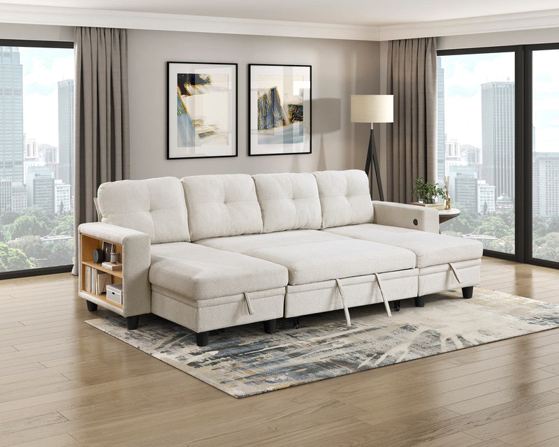 robinson-beige-4-sectional-with-two-chaises-pull-out-bed-shelves-and-charging-ports-2