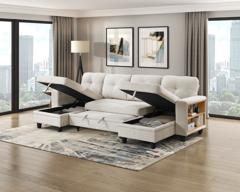robinson-beige-4-sectional-with-two-chaises-pull-out-bed-shelves-and-charging-ports-3