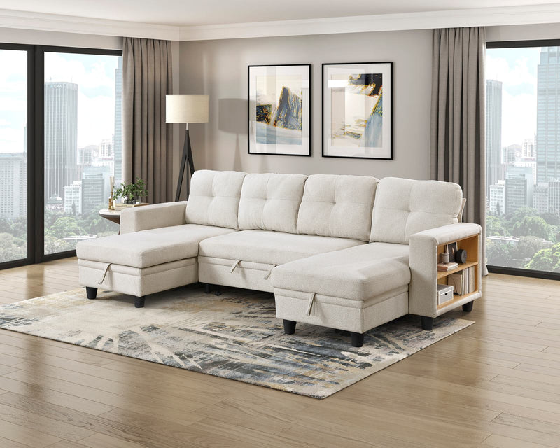 robinson-beige-4-sectional-with-two-chaises-pull-out-bed-shelves-and-charging-ports-7