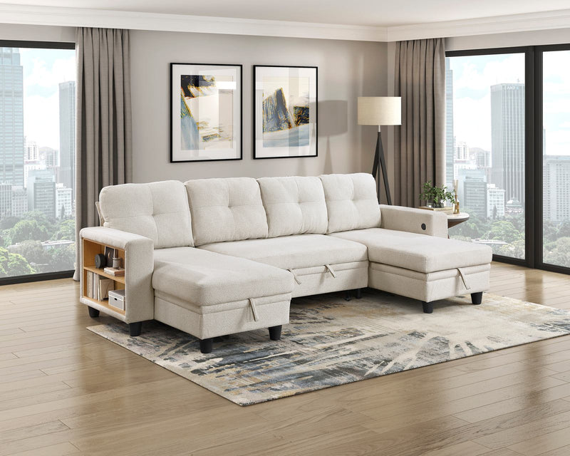 robinson-beige-4-sectional-with-two-chaises-pull-out-bed-shelves-and-charging-ports-8