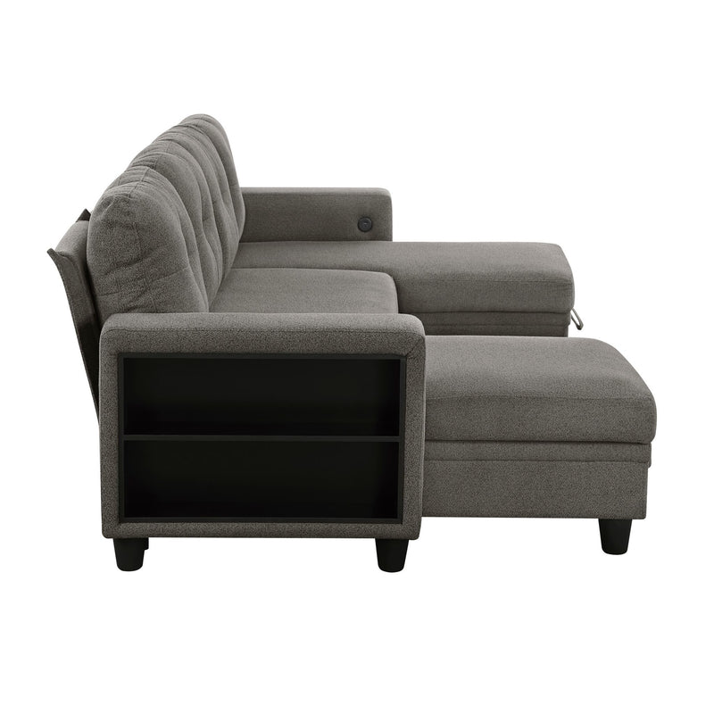 robinson-dark-brown-4-sectional-with-two-chaises-pull-out-bed-shelves-and-charging-ports-12