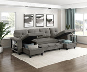 robinson-dark-brown-4-sectional-with-two-chaises-pull-out-bed-shelves-and-charging-ports-2