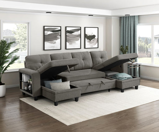 robinson-dark-brown-4-sectional-with-two-chaises-pull-out-bed-shelves-and-charging-ports-2