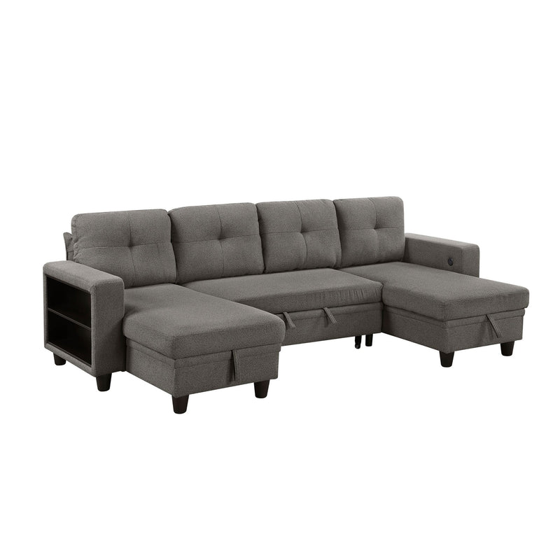 robinson-dark-brown-4-sectional-with-two-chaises-pull-out-bed-shelves-and-charging-ports-4