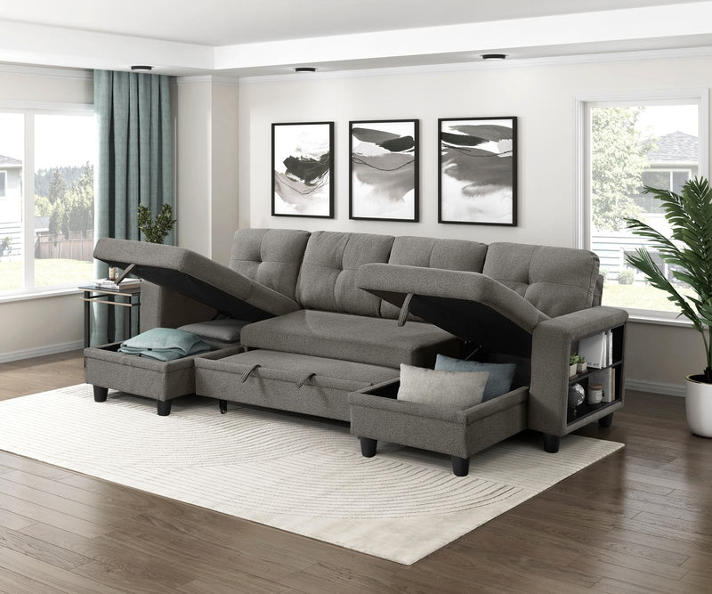 robinson-dark-brown-4-sectional-with-two-chaises-pull-out-bed-shelves-and-charging-ports-6