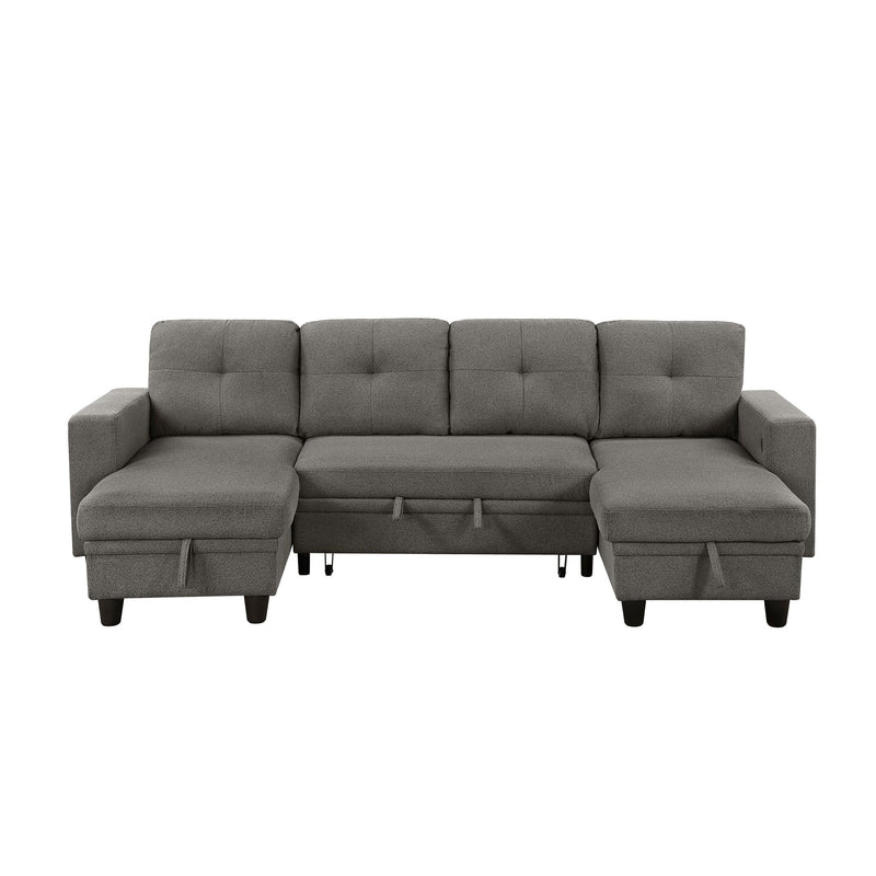 robinson-dark-brown-4-sectional-with-two-chaises-pull-out-bed-shelves-and-charging-ports-8