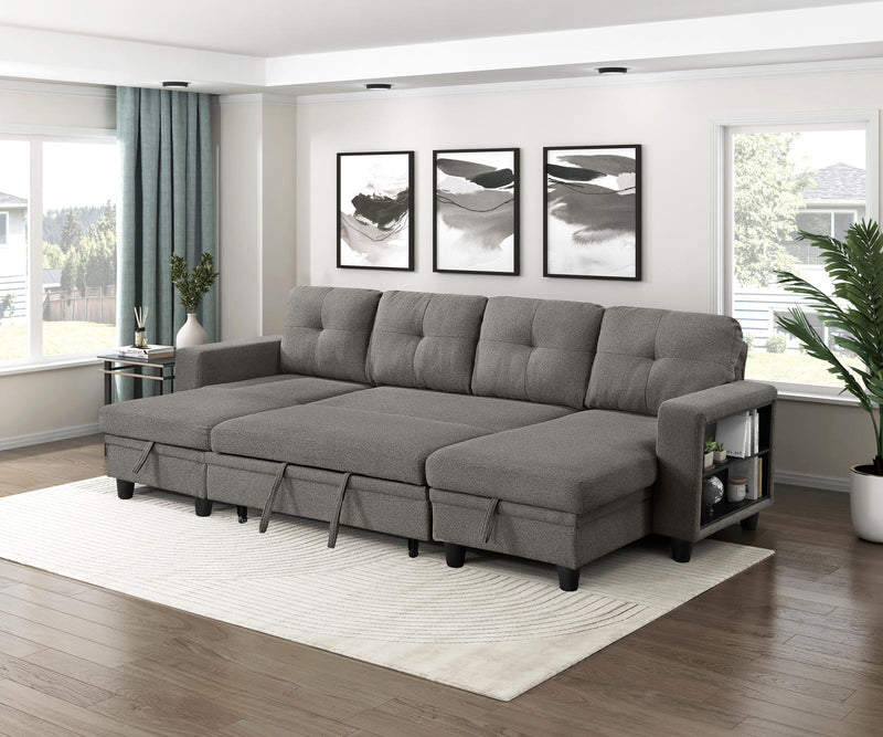 robinson-dark-brown-4-sectional-with-two-chaises-pull-out-bed-shelves-and-charging-ports-9
