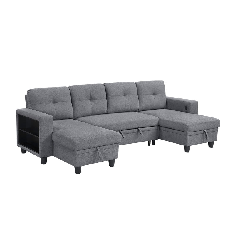 robinson-gray-4-sectional-with-two-chaises-pull-out-bed-shelves-and-charging-ports-12