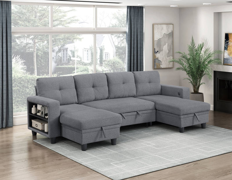 robinson-gray-4-sectional-with-two-chaises-pull-out-bed-shelves-and-charging-ports-3