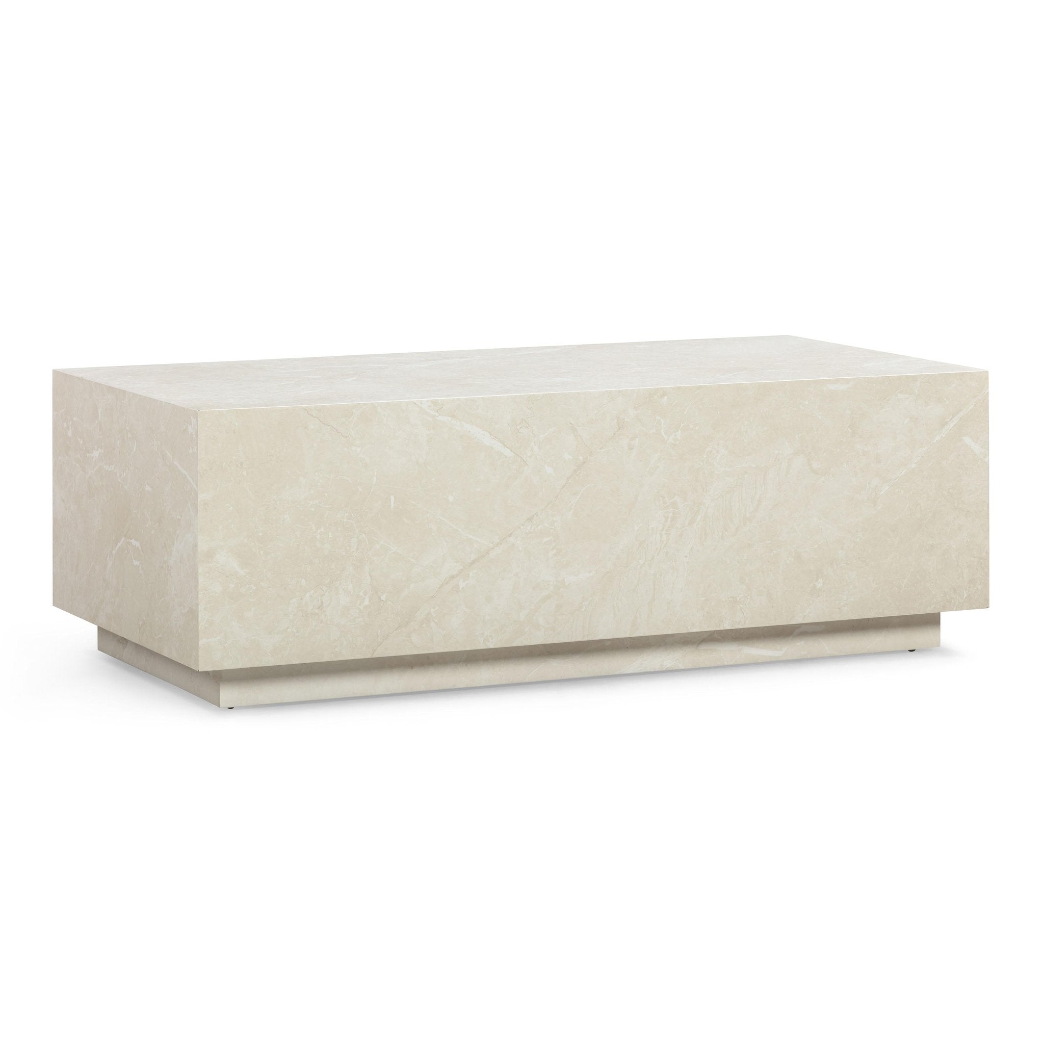 Romy Cream Travertine Coffee Table — Furniture City (CA)