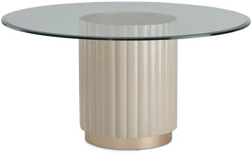 AICO Malibu Crest Round Dining Table in Chardonnay image