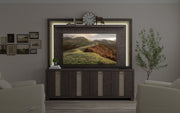 Parker House Ascent 90 in. TV Console with Hutch and Back Panel