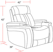 Parker Living Royce - Fantom Ivory Power Recliner Two Pack