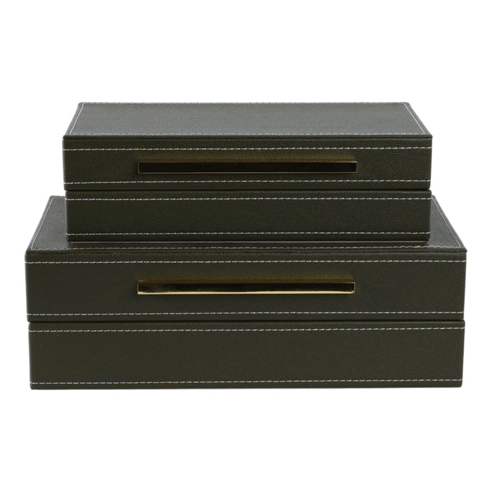 s-2-10-12-faux-leather-stitched-edge-boxes-green-3