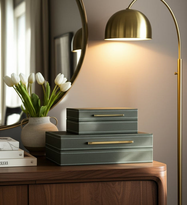 s-2-10-12-faux-leather-stitched-edge-boxes-green-7