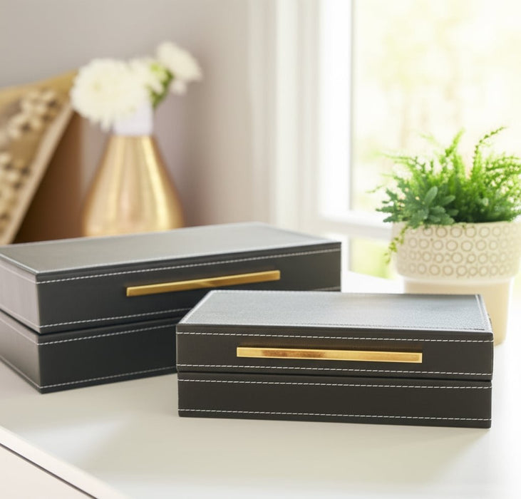 s-2-10-12-faux-leather-stitched-edge-boxes-green-8