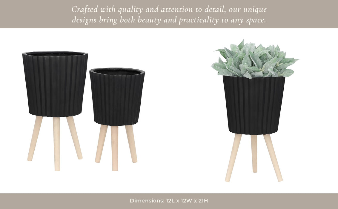 s-2-10-12-ridged-planter-w-wood-legs-black-kd-12