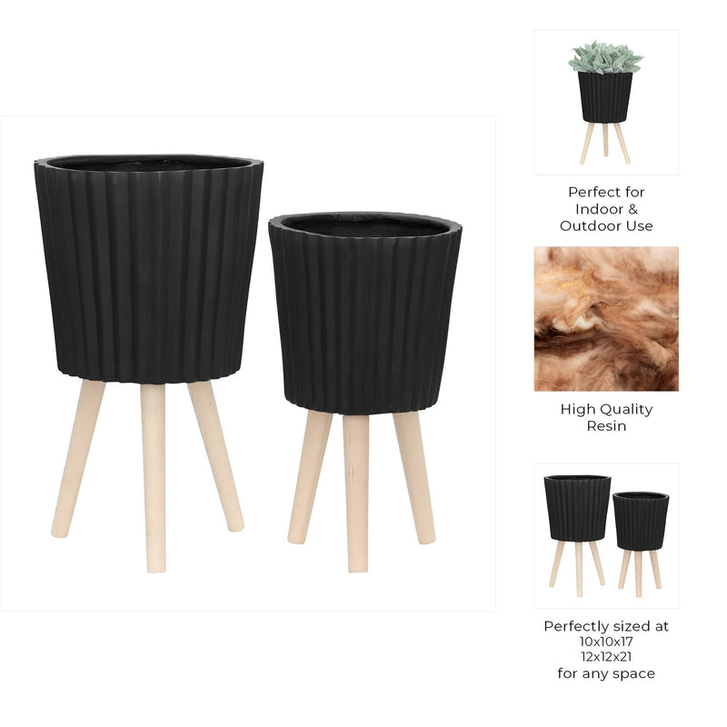 s-2-10-12-ridged-planter-w-wood-legs-black-kd-9