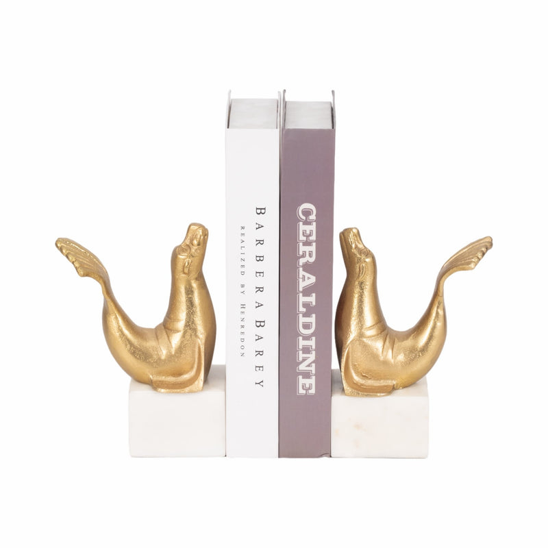 s-2-10-sea-lion-bookends-gold-2