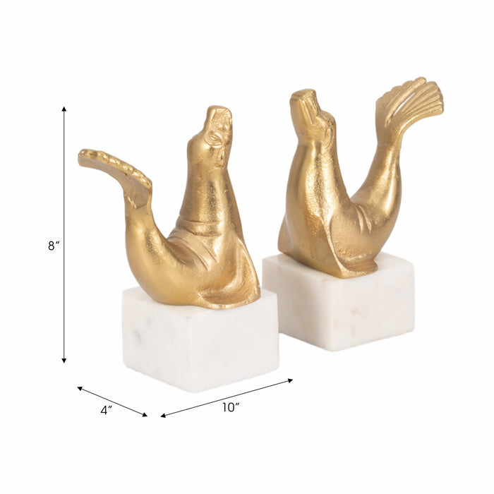 s-2-10-sea-lion-bookends-gold-7