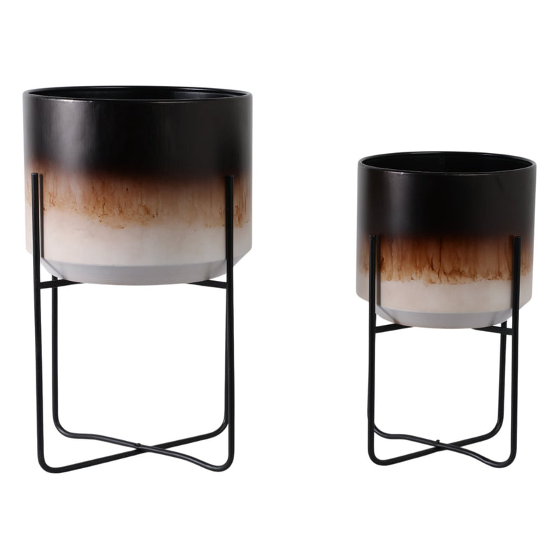 s-2-19-23-ombre-metal-planters-on-stands-brown-k-1