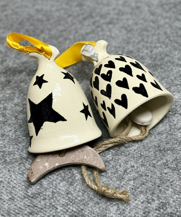 s-2-3-ceramic-hand-painted-bells-white-black-5