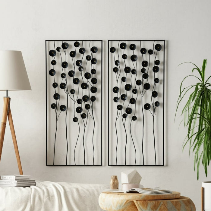 s-2-36-dainty-flowers-metal-wall-decor-black-gol-10