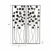 s-2-36-dainty-flowers-metal-wall-decor-black-gol-7