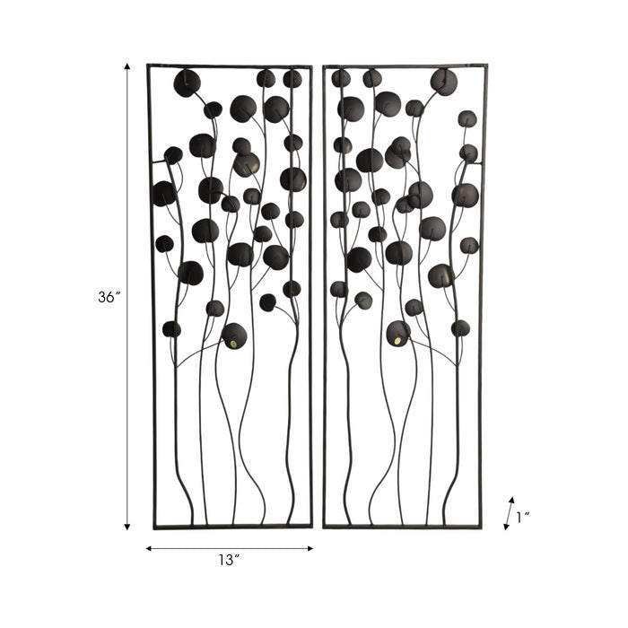 s-2-36-dainty-flowers-metal-wall-decor-black-gol-7