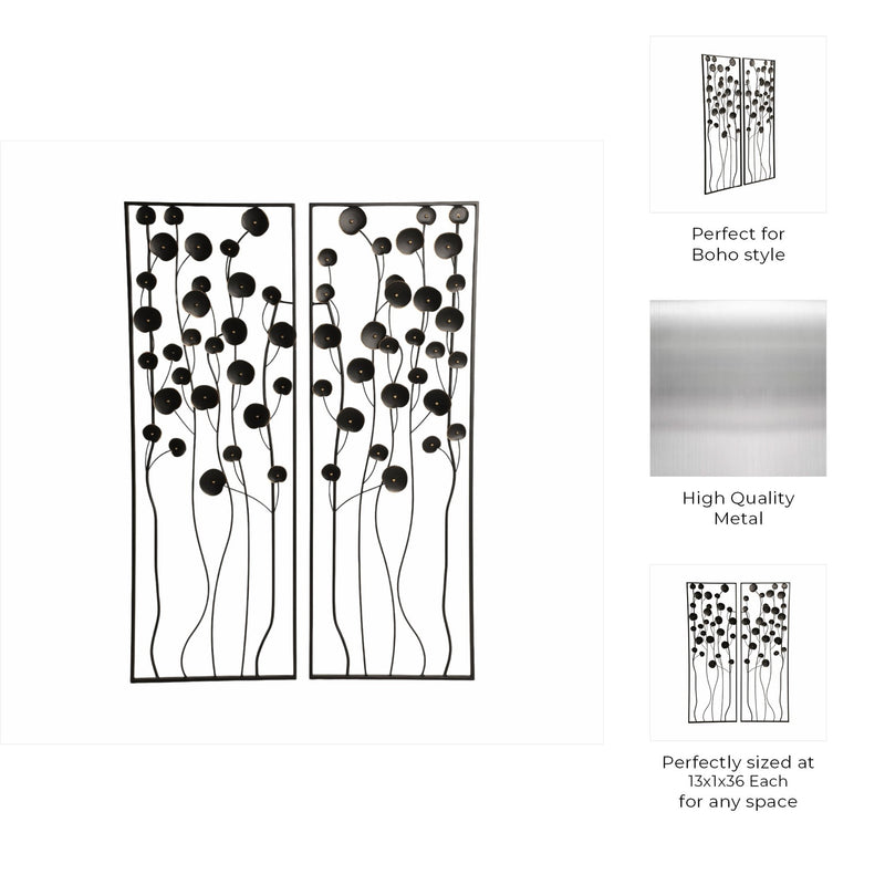s-2-36-dainty-flowers-metal-wall-decor-black-gol-8