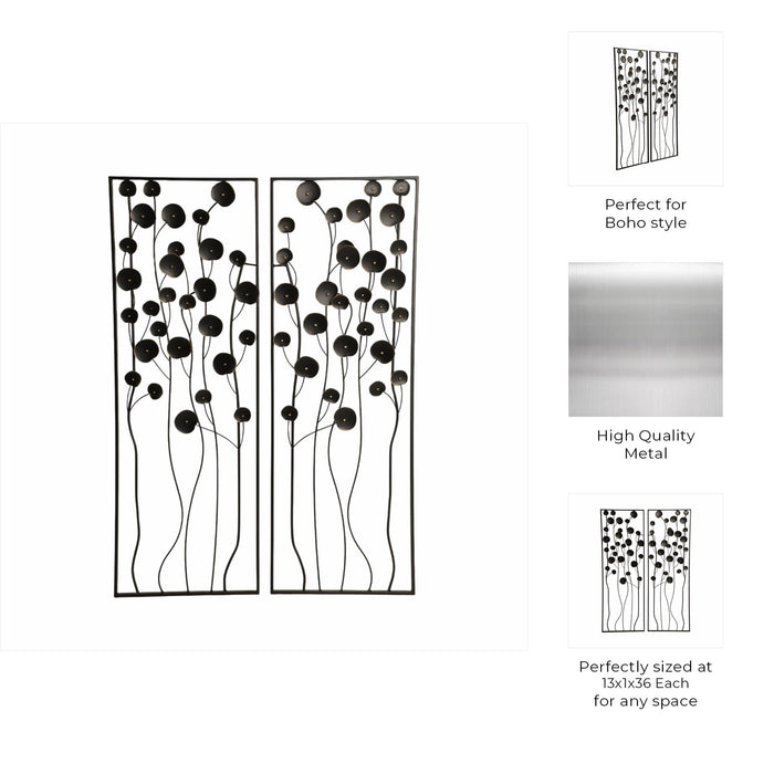 s-2-36-dainty-flowers-metal-wall-decor-black-gol-8