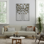 s-2-36-dainty-flowers-metal-wall-decor-black-gol-9