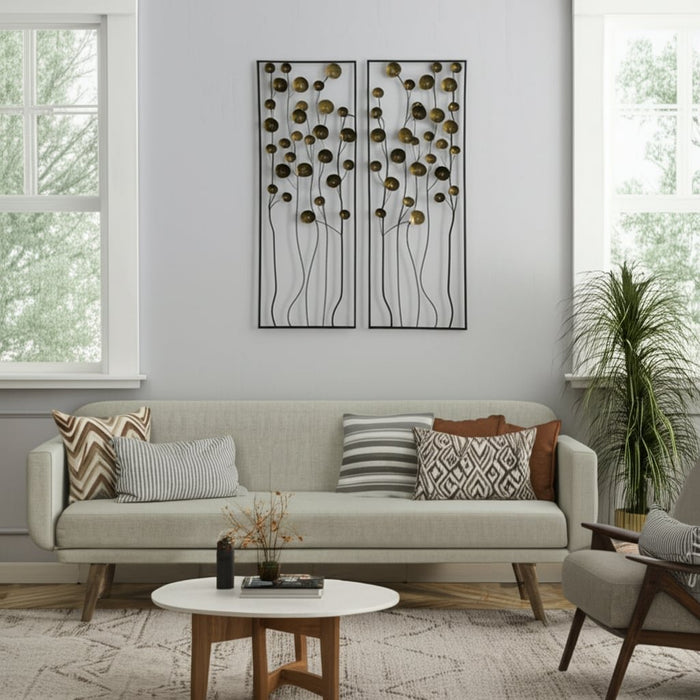 s-2-36-dainty-flowers-metal-wall-decor-black-gol-9