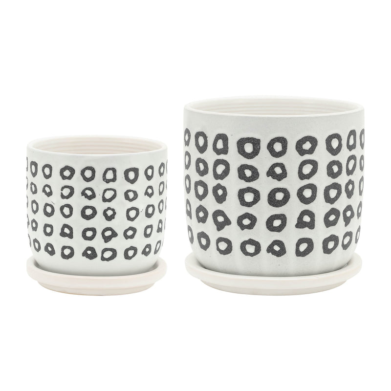 s-2-5-6-aztec-planter-w-saucer-black-1