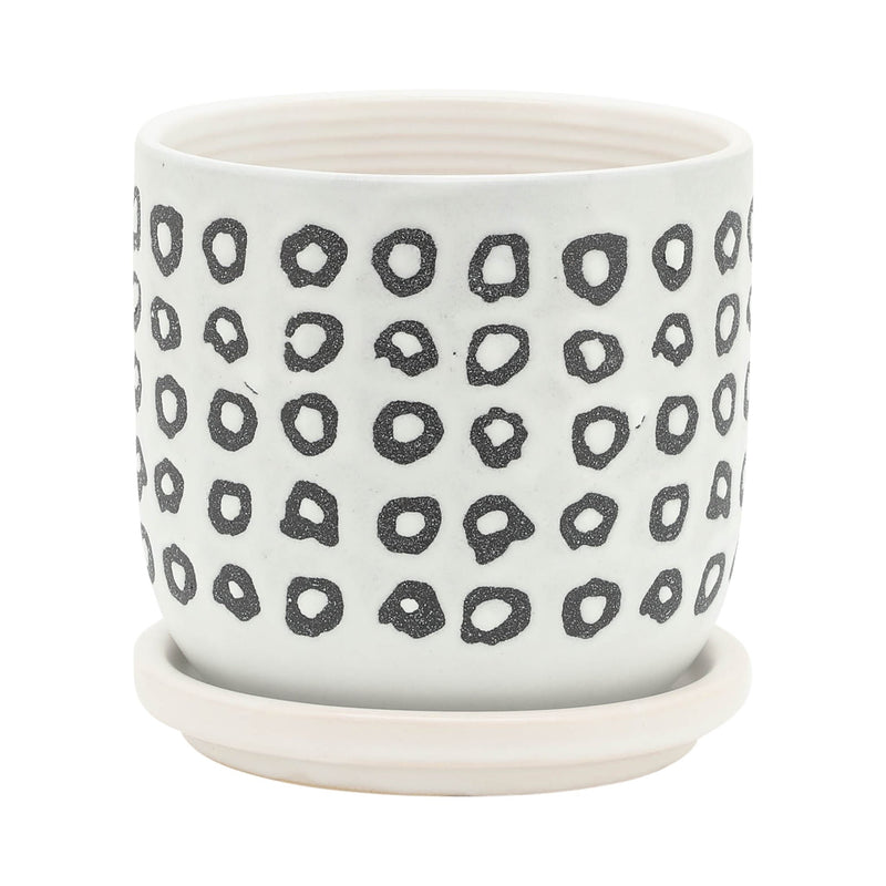 s-2-5-6-aztec-planter-w-saucer-black-2