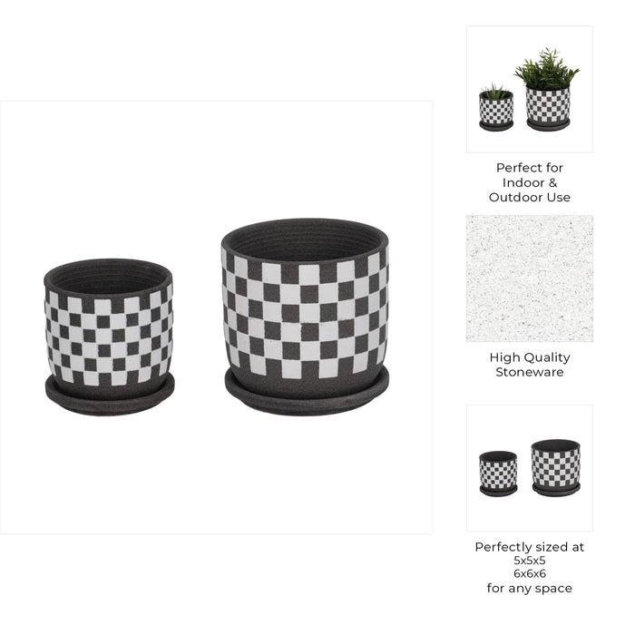 s-2-5-6-checkerboard-saucer-planters-black-white-8