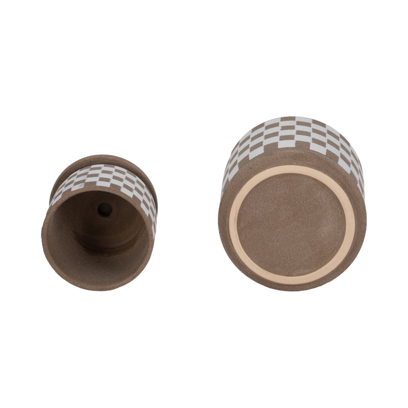 s-2-5-6-checkerboard-saucer-planters-white-tan-6