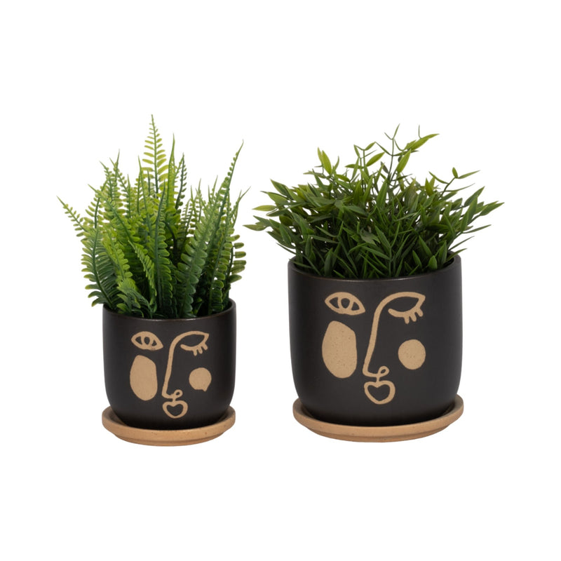 s-2-5-6-funky-face-planter-w-saucer-black-2