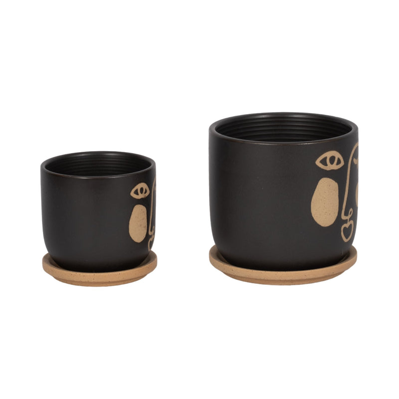 s-2-5-6-funky-face-planter-w-saucer-black-3