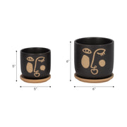 s-2-5-6-funky-face-planter-w-saucer-black-8